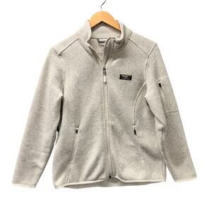 LL Bean Jacket Sweater Fleece Full Zip Sailcloth Womens Petite Medium MP Outdoor